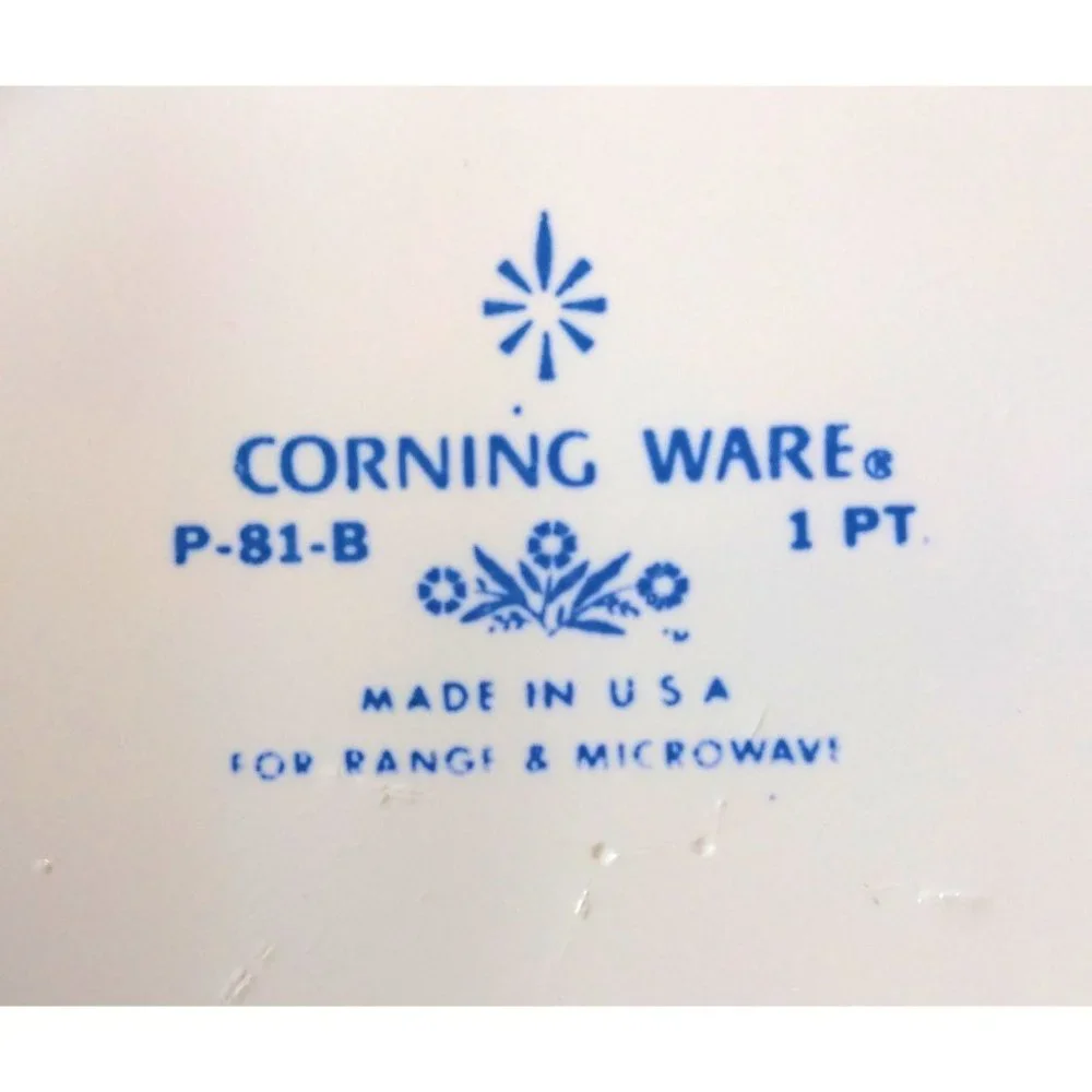 Vintage Corning Ware 1 Pint Saucepan P-81-B Cornflower Blue